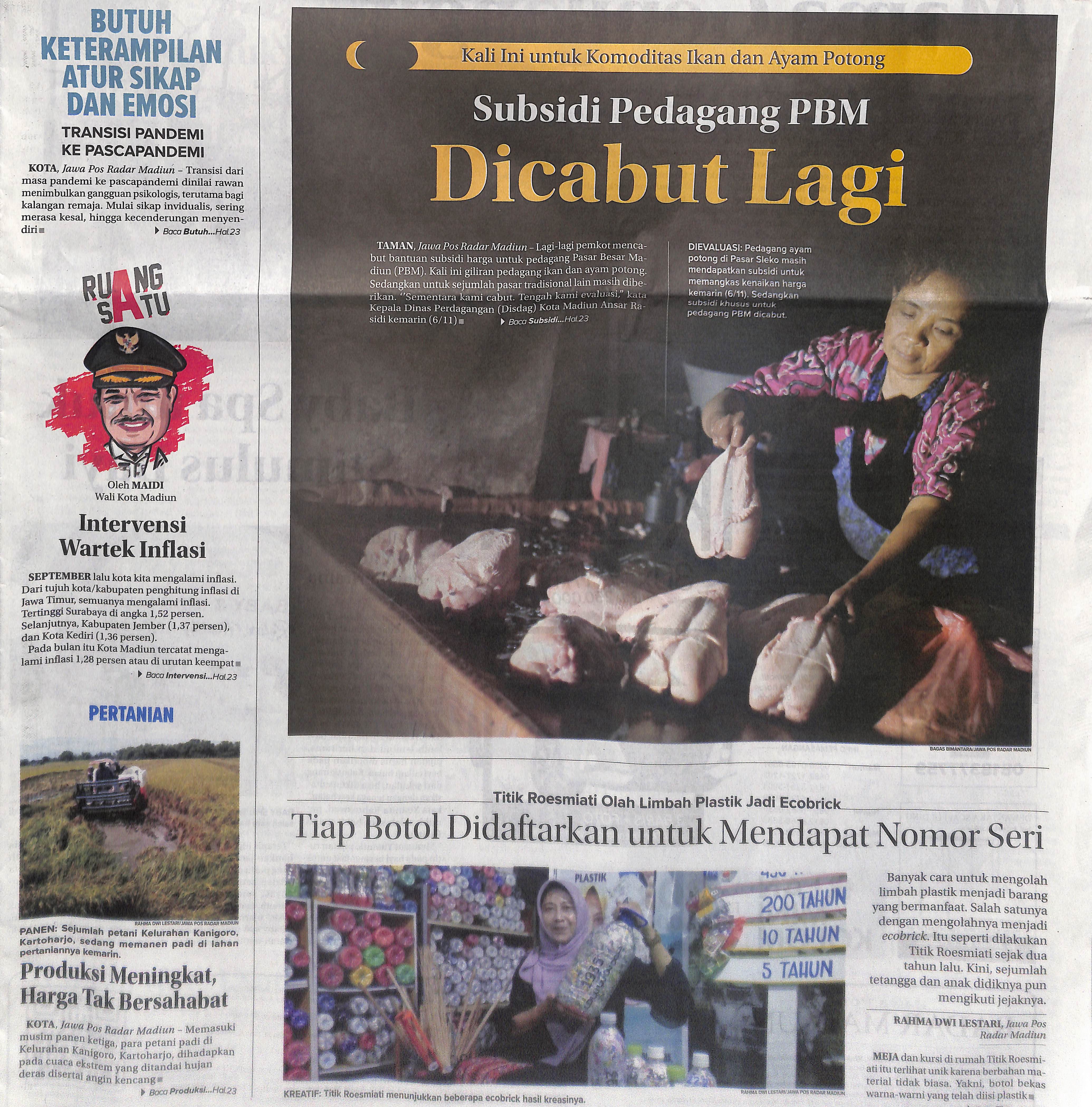 Kali Ini Untuk Komoditas Ikan dan Ayam Potong, Subsidi Pedagang PBM Dicabut Lagi