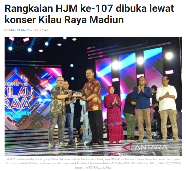 Rangkaian HJM ke-107 dibuka lewat konser Kilau Raya Madiun