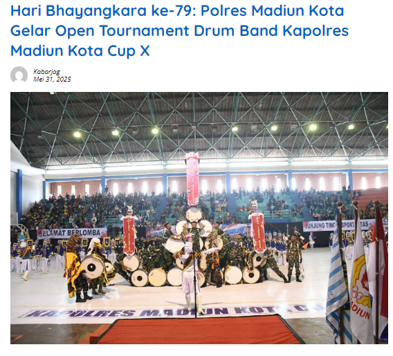 Hari Bhayangkara ke-79, Polres Madiun Kota Gelar Open Tournament Drum Band Kapolres Madiun Kota Cup X
