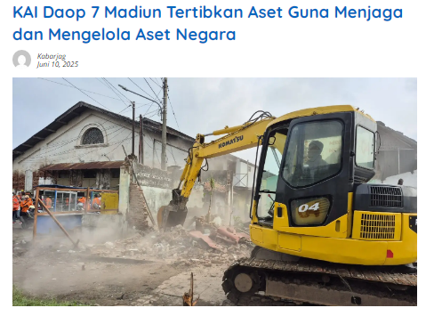KAI Daop 7 Madiun Tertibkan Aset Guna Menjaga dan Mengelola Aset Negara