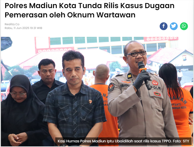 Polres Madiun Kota Tunda Rilis Kasus Dugaan Pemerasan oleh Oknum Wartawan
