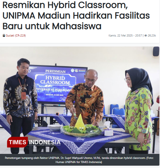 Resmikan Hybrid Classroom, UNIPMA Madiun Hadirkan Fasilitas Baru untuk Mahasiswa