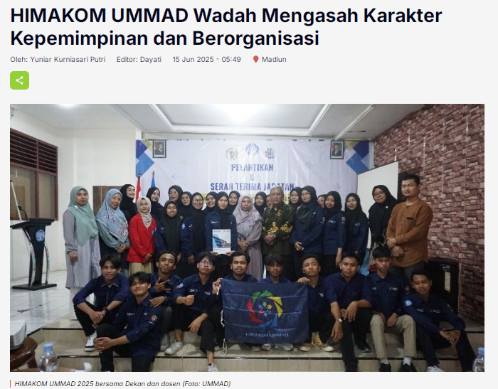 HIMAKOM UMMAD Wadah Mengasah Karakter Kepemimpinan dan Berorganisasi