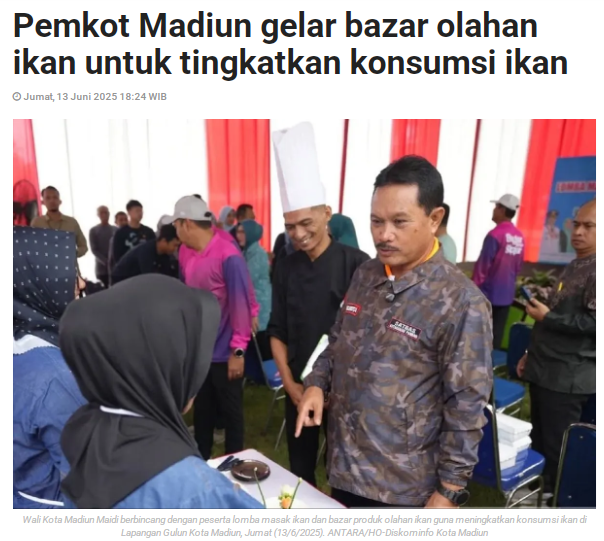 Pemkot Madiun Gelar Bazar Olahan Ikan Untuk Tingkatkan Konsumsi Ikan