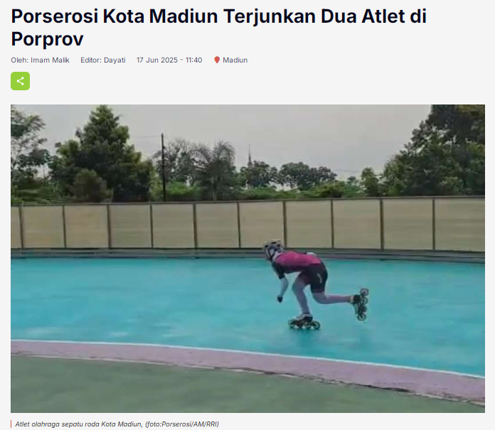 Porserosi Kota Madiun Terjunkan Dua Atlet di Porprov