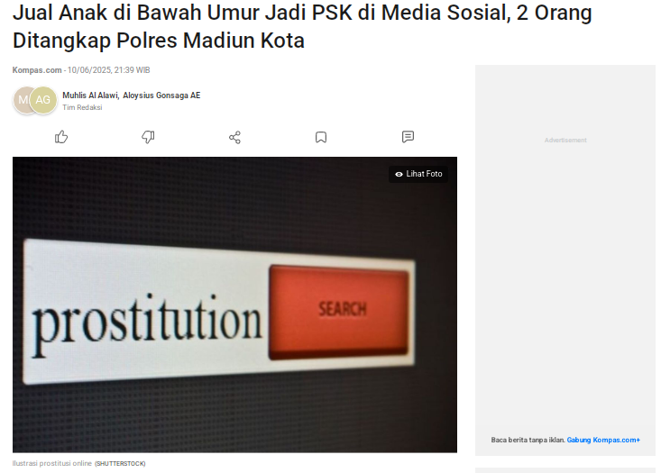 Jual Anak di Bawah Umur Jadi PSK di Media Sosial, 2 Orang Ditangkap Polres Madiun Kota
