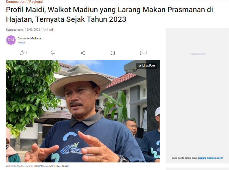 Profil Maidi, Walkot Madiun yang Larang Makan Prasmanan di Hajatan, Ternyata Sejak Tahun 2023