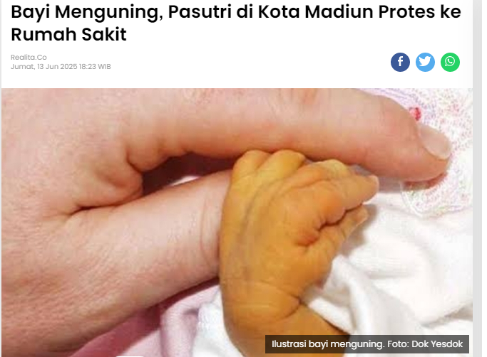 Bayi Menguning, Pasutri di Kota Madiun Protes ke Rumah Sakit