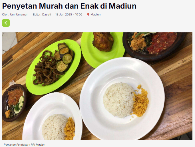 Penyetan Murah dan Enak di Madiun