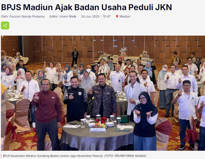 BPJS Madiun Ajak Badan Usaha Peduli JKN