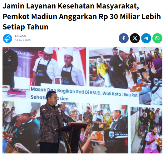 Jamin Layanan Kesehatan Masyarakat, Pemkot Madiun Anggarkan Rp 30 Miliar Lebih Setiap Tahun