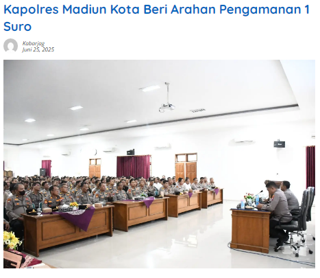 Kapolres Madiun Kota Beri Arahan Pengamanan 1 Suro