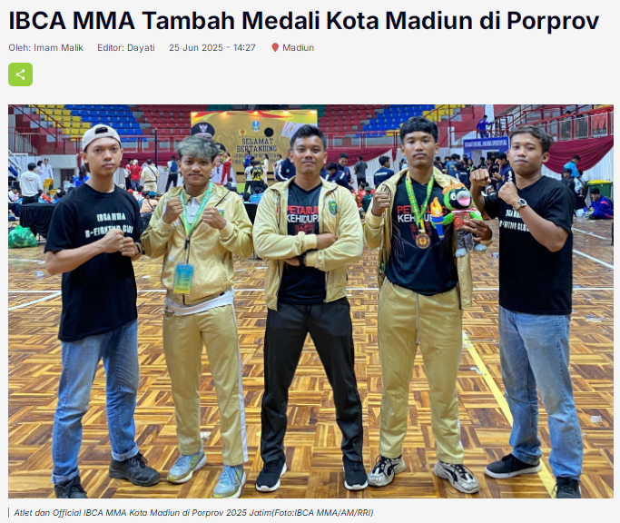 IBCA MMA Tambah Medali Kota Madiun di Porprov