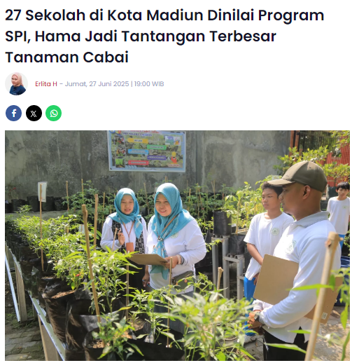 27 Sekolah di Kota Madiun Dinilai Program SPI, Hama Jadi Tantangan Terbesar Tanaman Cabai