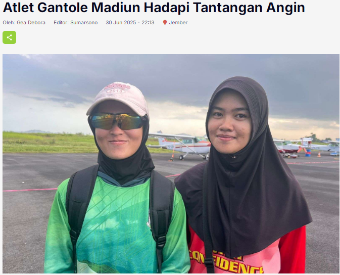 Atlet Gantole Madiun Hadapi Tantangan Angin