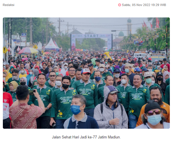 Jalan Sehat Hari Jadi ke-77 Jatim, Dirut SIER Sanjung Keindahan Kota Madiun