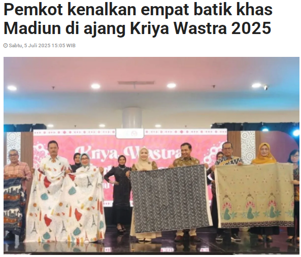 Pemkot kenalkan empat batik khas Madiun di ajang Kriya Wastra 2025