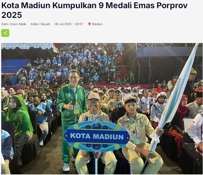 Kota Madiun Kumpulkan 9 Medali Emas Porprov 2025