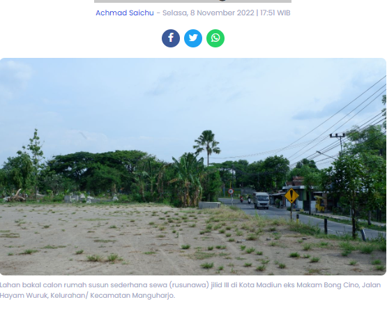 Tawar Rp 19, 4 M untuk Proyek Rusunawa Jilid III Madiun Senilai Rp 25 M, Perusahaan Ini Jadi Pemenang Tender