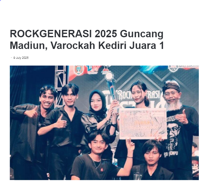 ROCKGENERASI 2025 Guncang Madiun, Varockah Kediri Juara 1