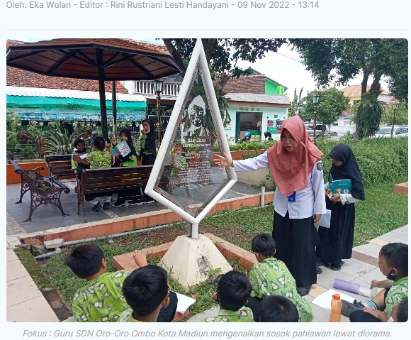 Siswa SD Kota Madiun Dikenalkan Sosok Pahlawan Lewat Diorama