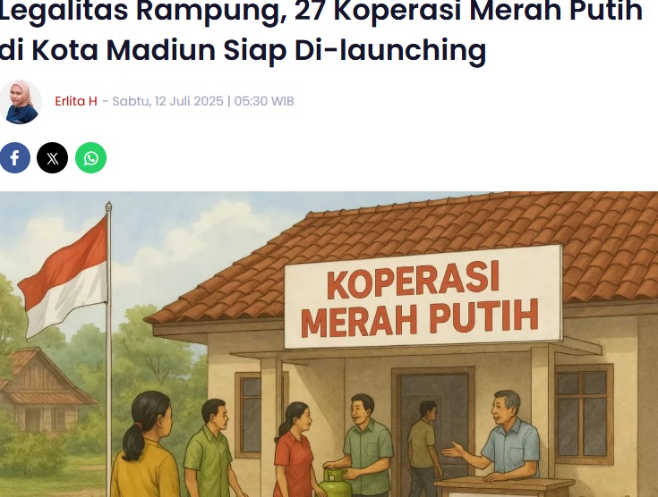 Legalitas Rampung, 27 Koperasi Merah Putih di Kota Madiun Siap Di launching