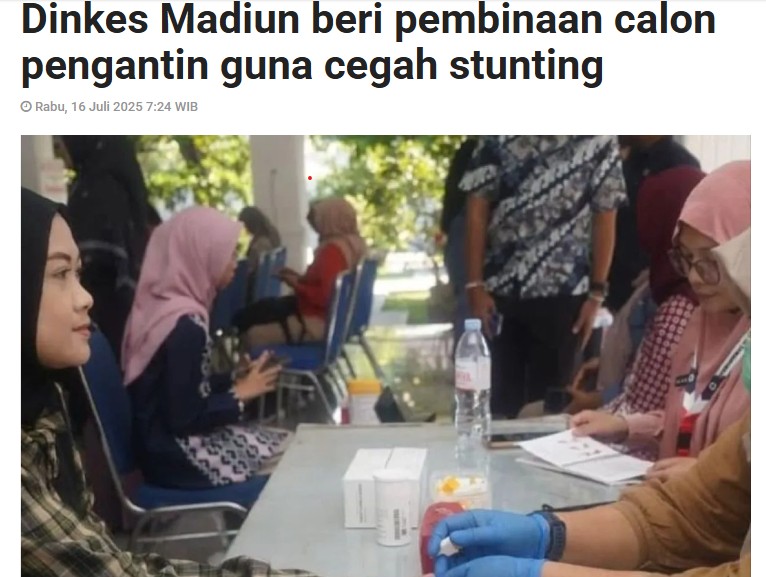 Dinkes Madiun beri pembinaan calon pengantin guna cegah stunting