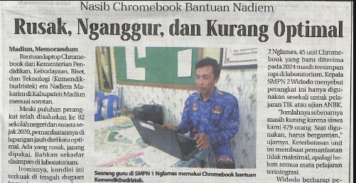 Nasib Chrombook Bantuan Nadiem Rusak, Nganggur, dan Kurang Optimal