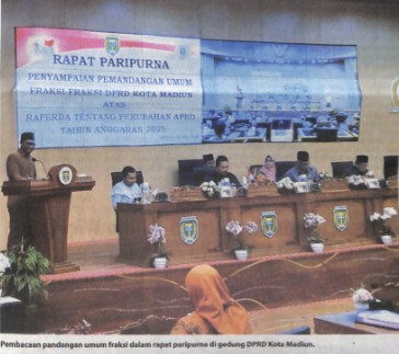 APBD Perubahan 2025 Kota Madiun Pendapatan dipangkas, PAD Digenjot