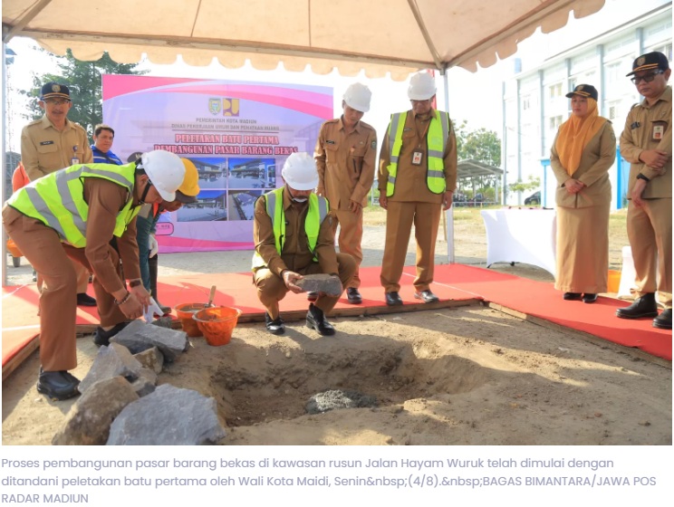 Pemkot Madiun Bangun Pasar Barang Bekas Hayam Wuruk, Jadi Pusat Ekonomi Warga Menengah Bawah