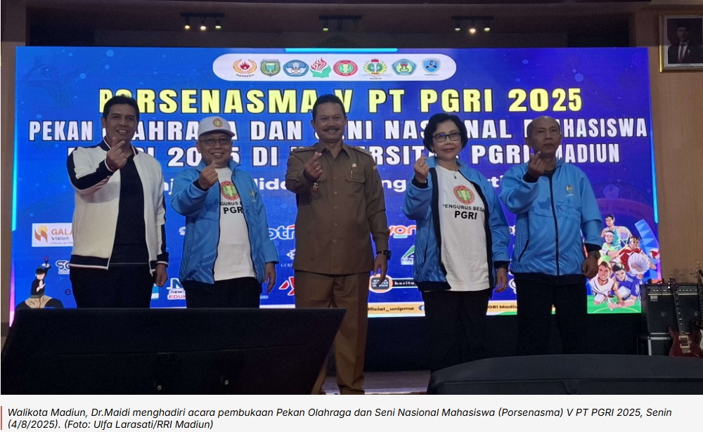 Walikota Madiun Apresiasi Porsenasma V PT PGRI 2025