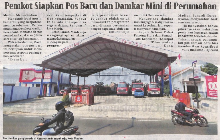 Pemkot Siapkan  Pos Baru dan Damkar Mini di Perumahan