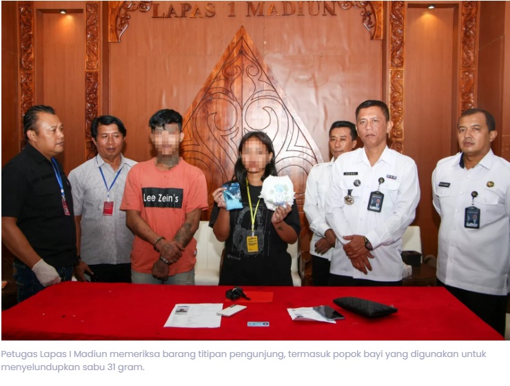 Sabu Diselipkan di Popok Bayi, Gagal Diselundupkan ke Lapas Madiun