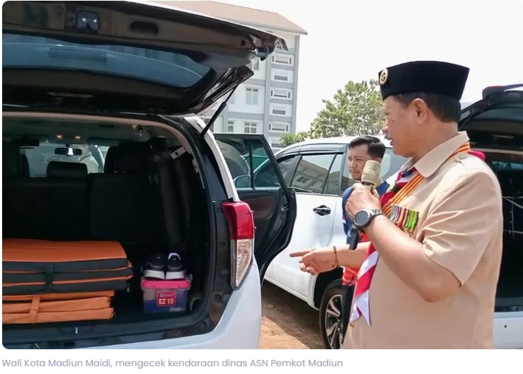 Cek Kendaraan Dinas, Wali Kota Madiun Ingatkan ASN Tak Salahgunakan Aset Negara