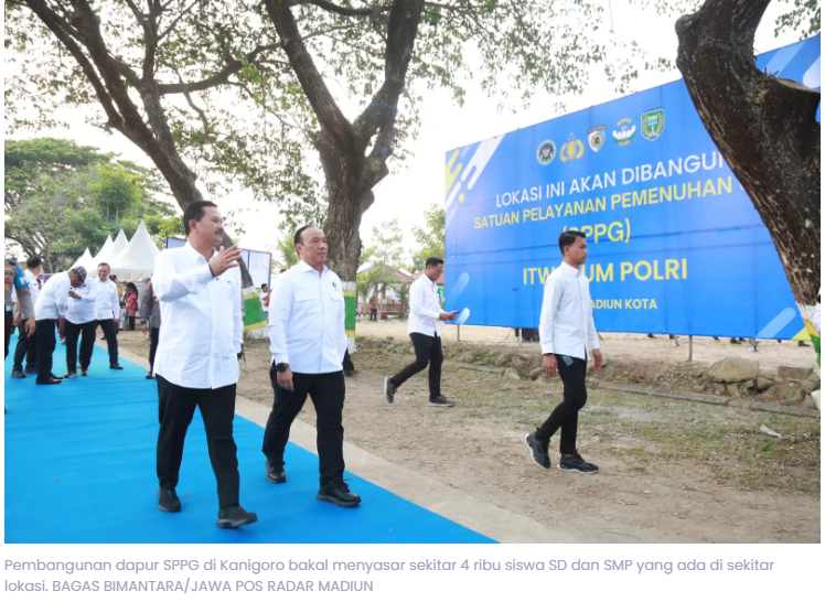 Polri Bangun Dapur MBG di Madiun, Layani Ribuan Siswa dan Ibu Hamil