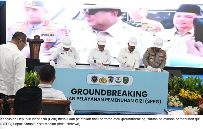 Polri Groundbreaking SPPG Lapak Kampir Madiun Layani 4.103 Penerima MBG