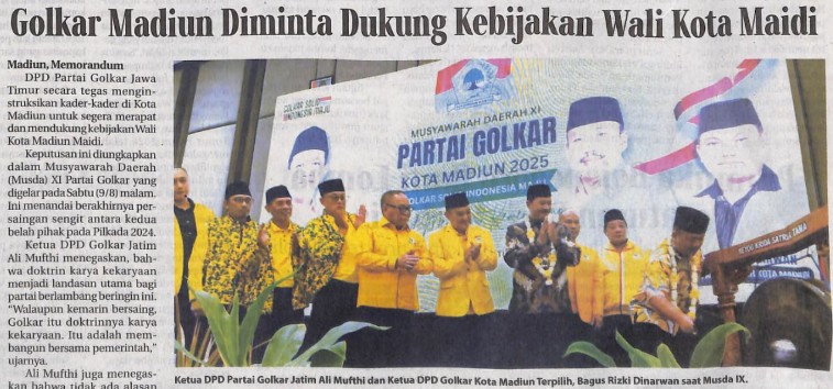 Golkar Madiun Diminta Dukung Kebijakan Wali Kota Madiun