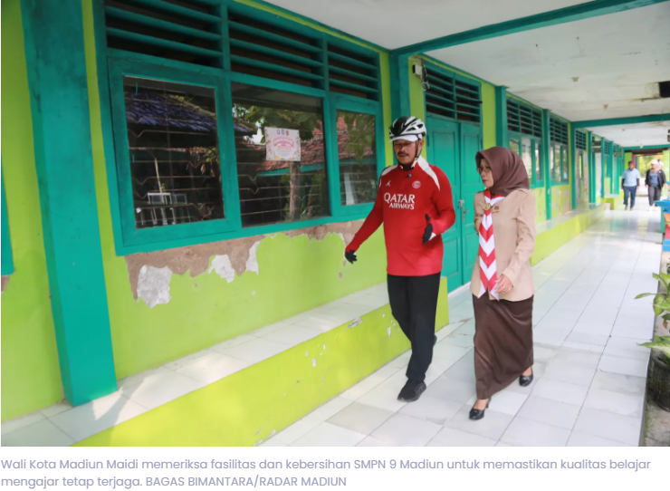 Wali Kota Maidi Sidak SMPN 9 Madiun, Guru Dilarang Izin Sembarangan