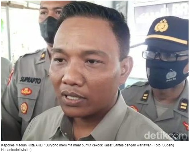 Kapolres Madiun Kota Minta Maaf Buntut Cekcok Kasat Lantas dengan Wartawan