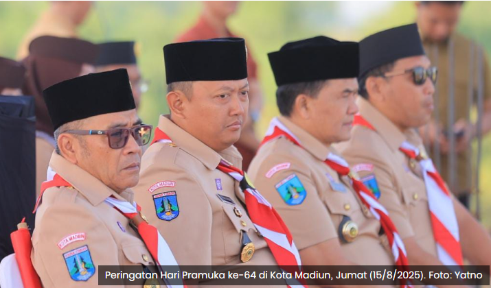 Kapolres Madiun Apresiasi Peringatan Hari Pramuka ke-64 di TPA Winongo