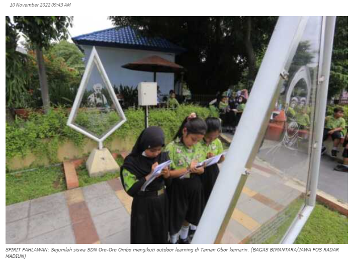 Hari Pahlawan, Ajak Siswa ke Taman Obor