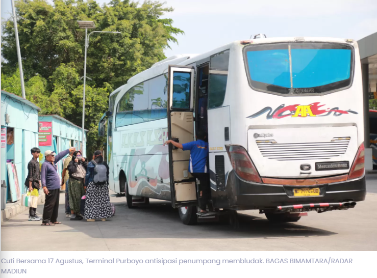Antisipasi Penumpang Membludak, Terminal Purboyo Madiun Siapkan Armada Tambahan Jelang Cuti Bersama Kemerdekaan