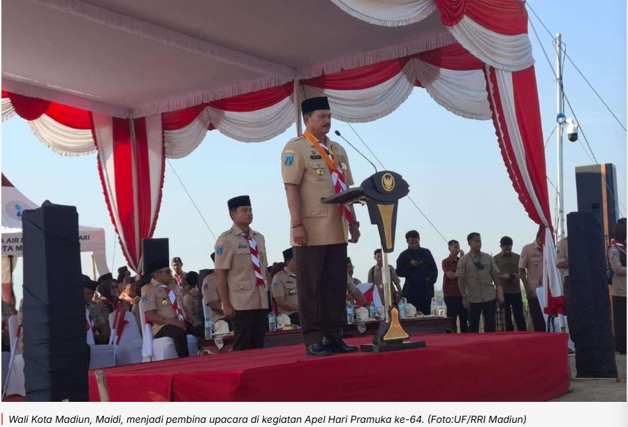 Wali Kota Madiun Ajak Anggota Pramuka Wujudkan Astacita