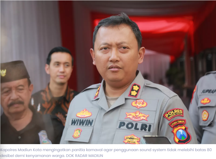 Kapolres Madiun Kota Ingatkan Panitia Karnaval, Suara Sound Tak Boleh Lebihi Batas