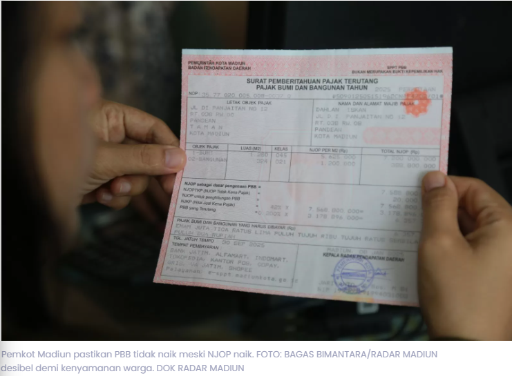 Pemkot Madiun Pilih Tak Naikkan PBB, Maidi Ogah Bebani Ekonomi Warga