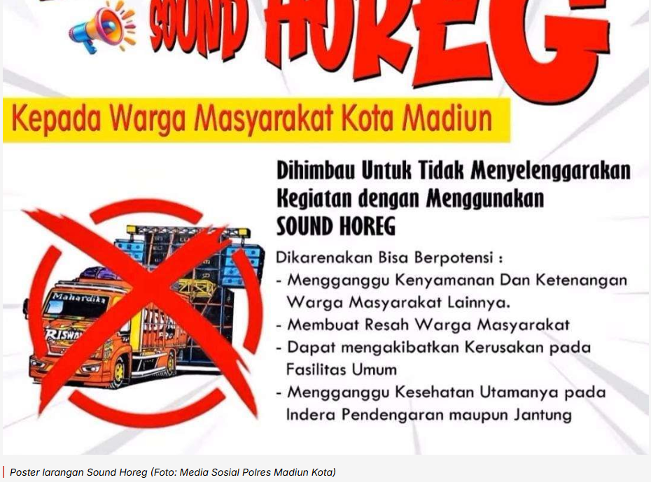 Wali Kota Madiun Larang Penggunaan Sound Horeg