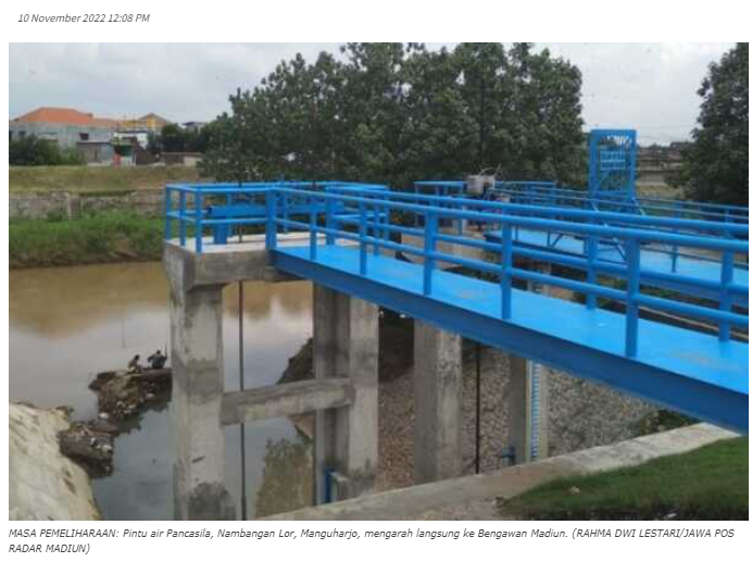 Cegah Banjir, Pemkot Madiun Pastikan Fungsi Pintu Air Normal