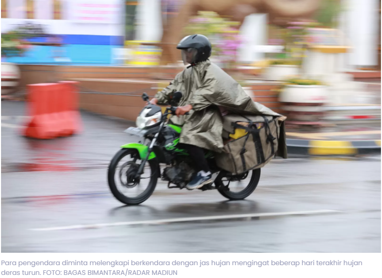 Fenomena Kemarau Basah, Kota Madiun Diguyur Hujan Deras