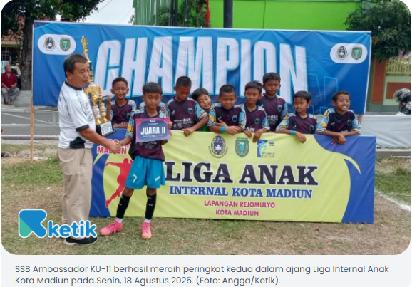 SSB Ambassador KU-11 Raih Peringkat Kedua Liga Internal Anak Kota Madiun