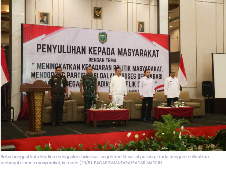 Cegah Konflik Pasca Pilkada, Wali Kota Madiun Tegaskan Keterbukaan Partisipasi Masyarakat